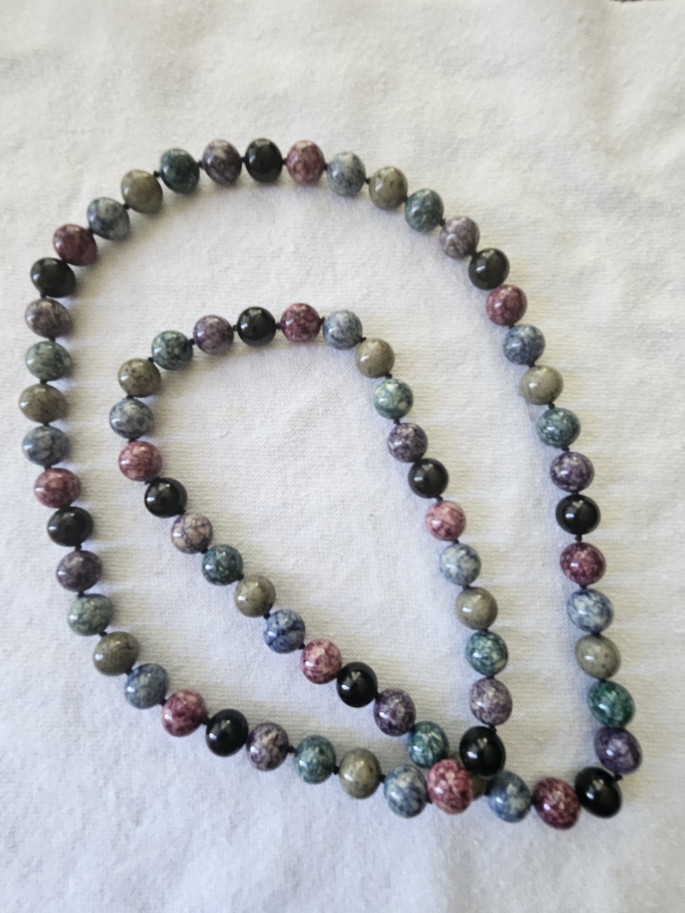 Multicolor Beaded Gemstone Necklace by